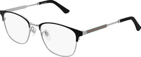 Gucci GG 0609OK 002 Black Ruthenium Metal Square 